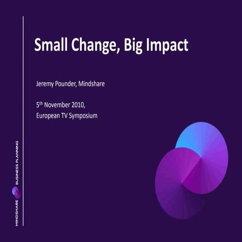 Small change, big impact