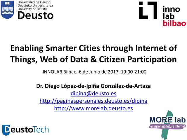 Presentación InnoLab Bilbao BetaBeers: Smart Cities DeustoTech