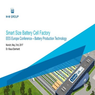 Smart size battery cell factory 