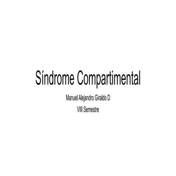 Síndrome compartimental 