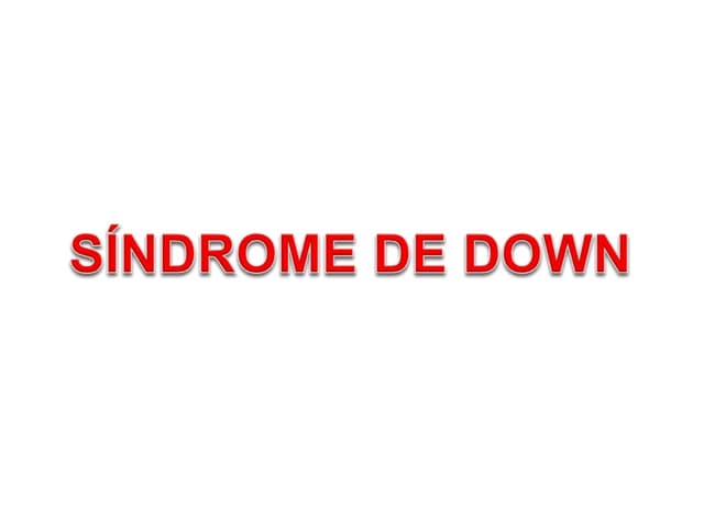 Síndrome de down 