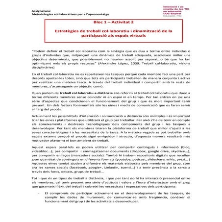 Estratègies de treball col·laboratiu