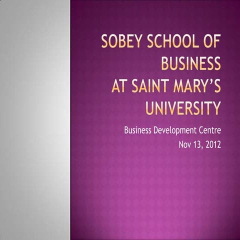 Sobey school of business - Eric Crowell