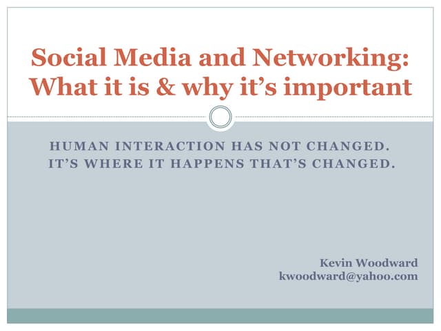 Social Media And Networking