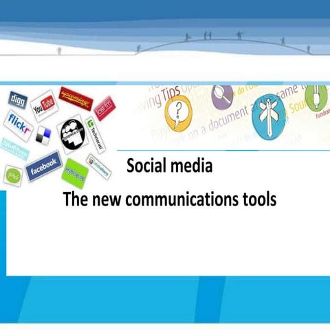 Social media as communication tool  draft
