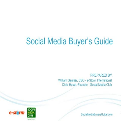 Web 2.0: Social Media Buyer's Guide