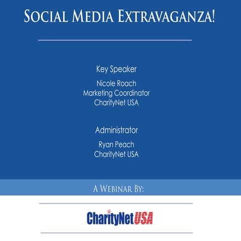 Social Media Extravaganza for Nonprofits