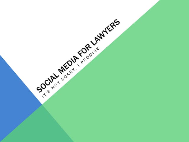 Social media for law students & lawyers