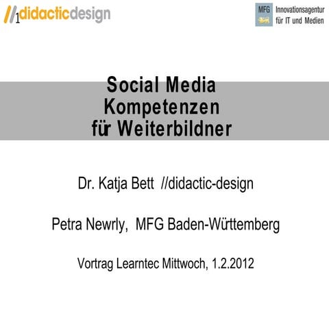 Socialmediakompetenzen für Weiterbildner