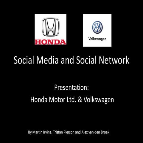 Social media presentation: Honda and Volkswagen