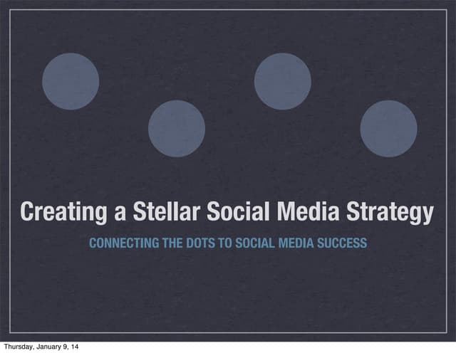 Creating a Stellar Social media strategy -Updated