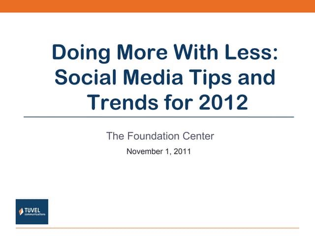 Social Media Trends and Tips for 2012
