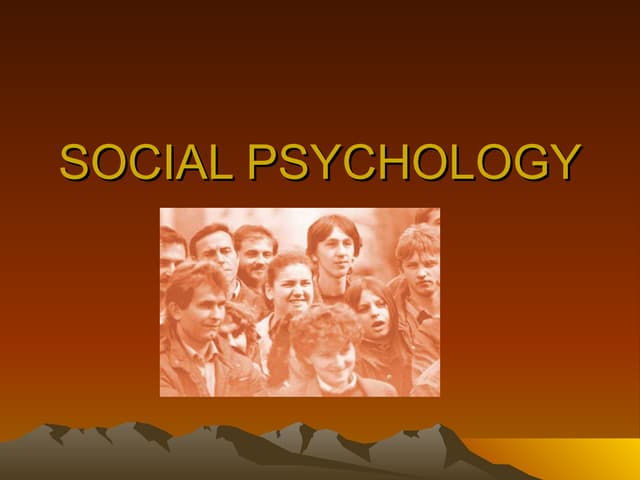 Social psychology