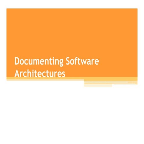 Software archiecture   lecture09