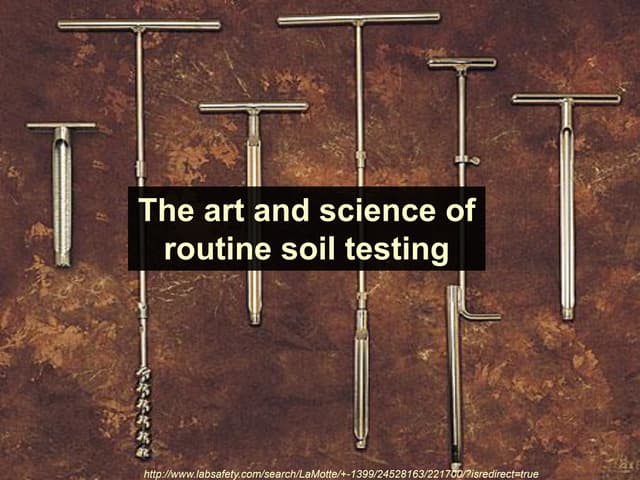 Soil testing