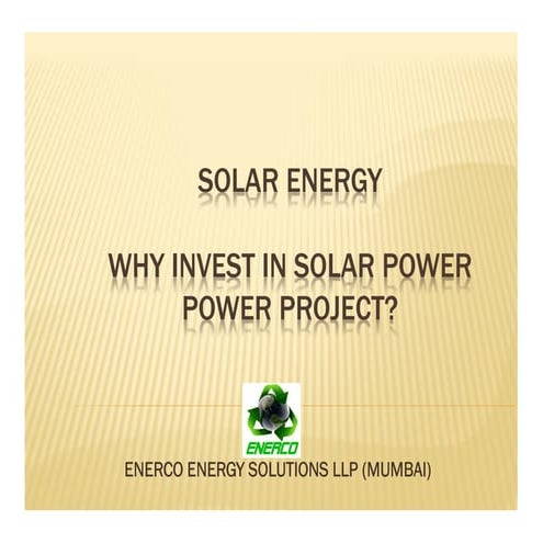 Solar Energy - Why Invest in Solar?