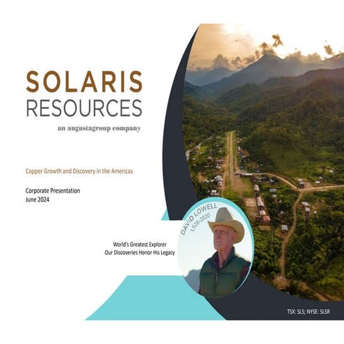 Solaris Resources - June 2024 - Investor presentation
