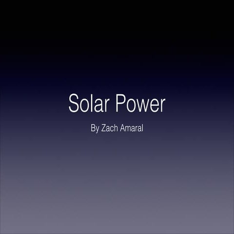Solar power project 