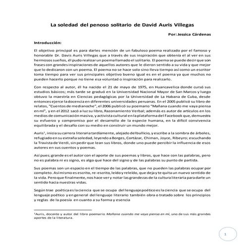 Poema Soledad - Jessica Cardenas Pacheco