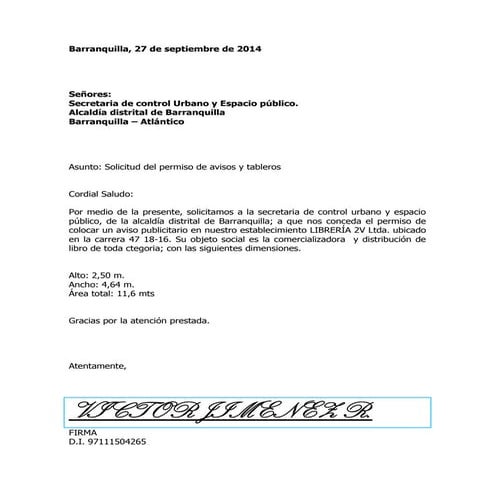 Solicitud de permiso