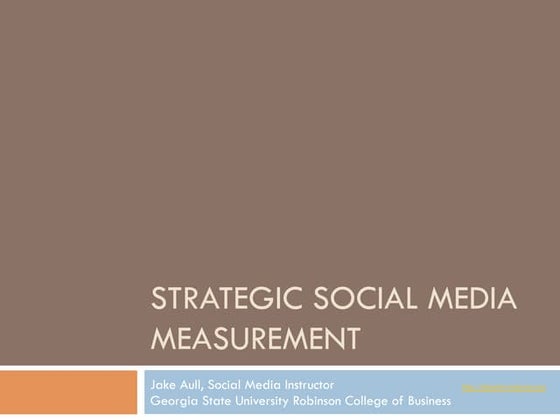 Social Media Metrics (analytics) slides