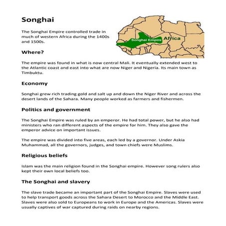 Ancient Kingdoms of Africa - The Songhai