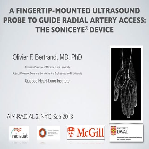 Bertrand OF - AIMRADIAL 2013 - SonicEye ultrasound