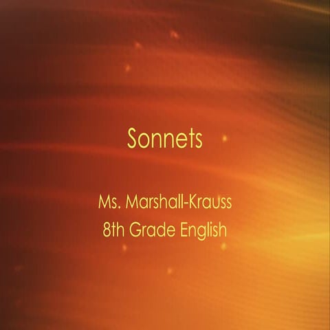 Sonnets characteristics and definitions reg