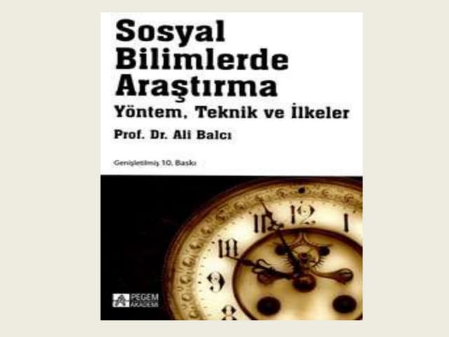 Sosyal bi̇li̇mlerde araştirma ki̇tap sunumu