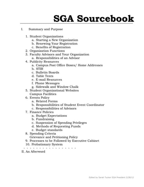 Sourcebook (Revised 2012)