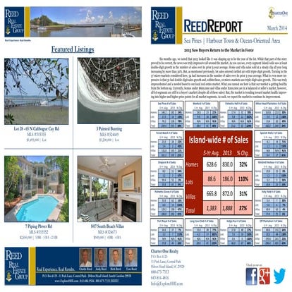 Sea Pines - Harbour Town & Ocean-Oriented Area - March 2014 Newsletter