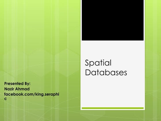Spatial databases
