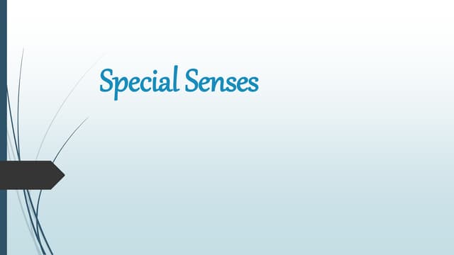 Special Senses eye, ear , nose, tongue ppt