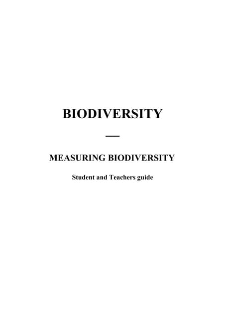 Species diversity ist practical