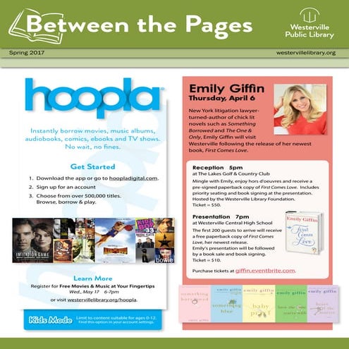 Between the Pages: Spring 2017