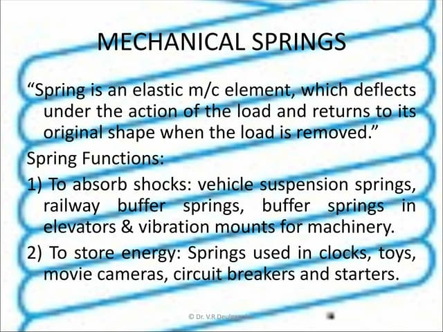 Mechanical Springs