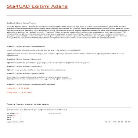 Sta4cad egitimi-adana