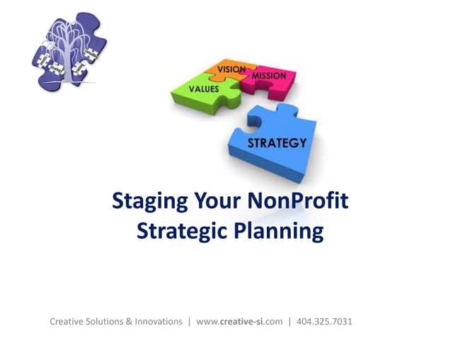Staging your Nonprofit Strategic Planning