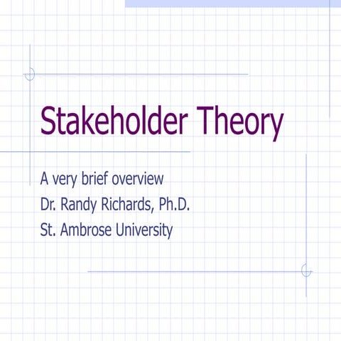 Stakeholder Theory
