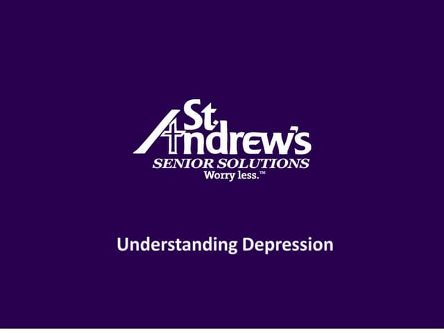 St. Andrews Understanding Depression