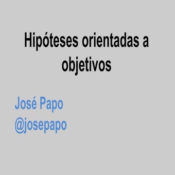 Monetizacao e Hipoteses orientadas a objetivos
