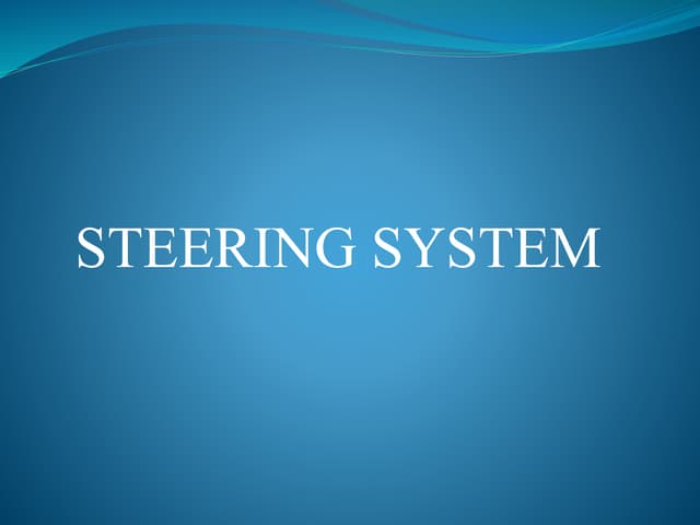 Steering system 7
