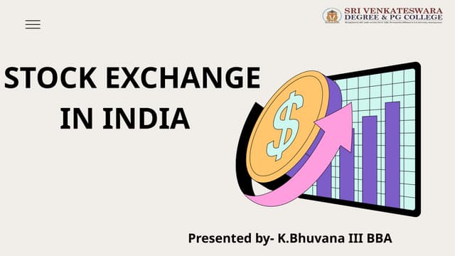 STOCK EXCHANGE- Indian Stock Market bse and nses
