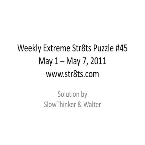 Str8ts Weekly Extreme #45 - Solution