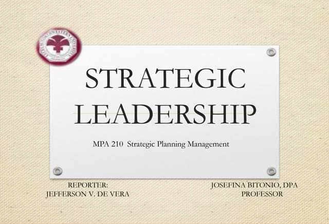 Strategic Leadership