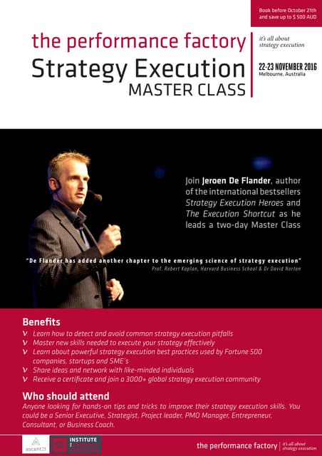 Strategy Execution Master Class Australia 2016 