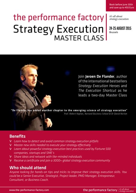 Strategy Execution Master Class with Jeroen De Flander