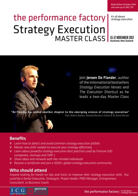Strategy Execution Master Class New Zealand 2017