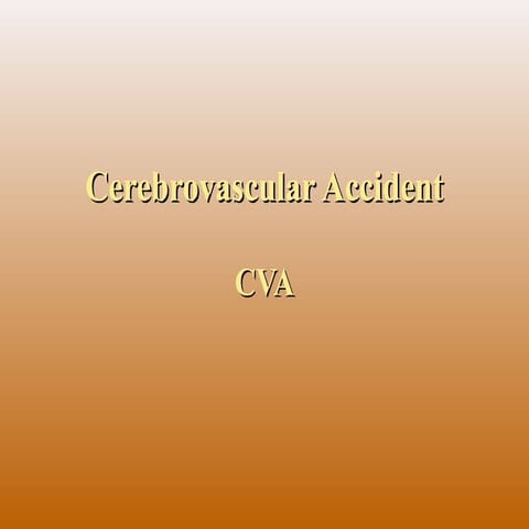 Cerebrovascular Accident CVA (Stroke), Angin Ahmar (malay)