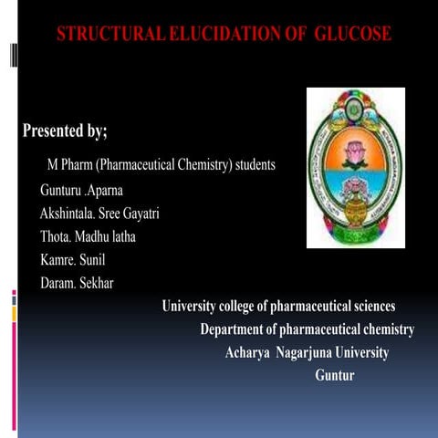 Structural elucidation of glucose